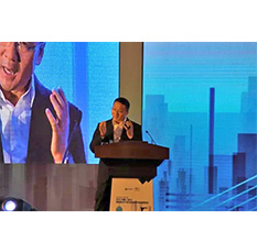 兰舍董事长在2015中国东北高新技术企业与金融资本对接推进会中做演讲 